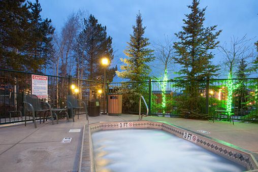 Two outdoor hot tubs