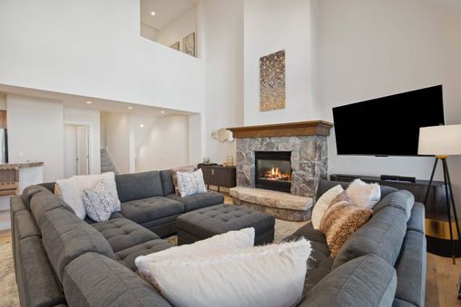 Stone-Clad Gas Fireplace