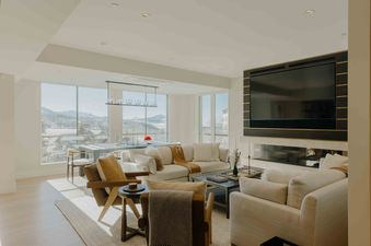 The Silver Cloud Retreat lounge area is well lit and furnished.