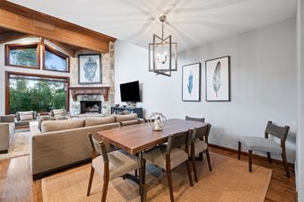Warm and welcoming dining and living space at Deer Valley Double Eagle.